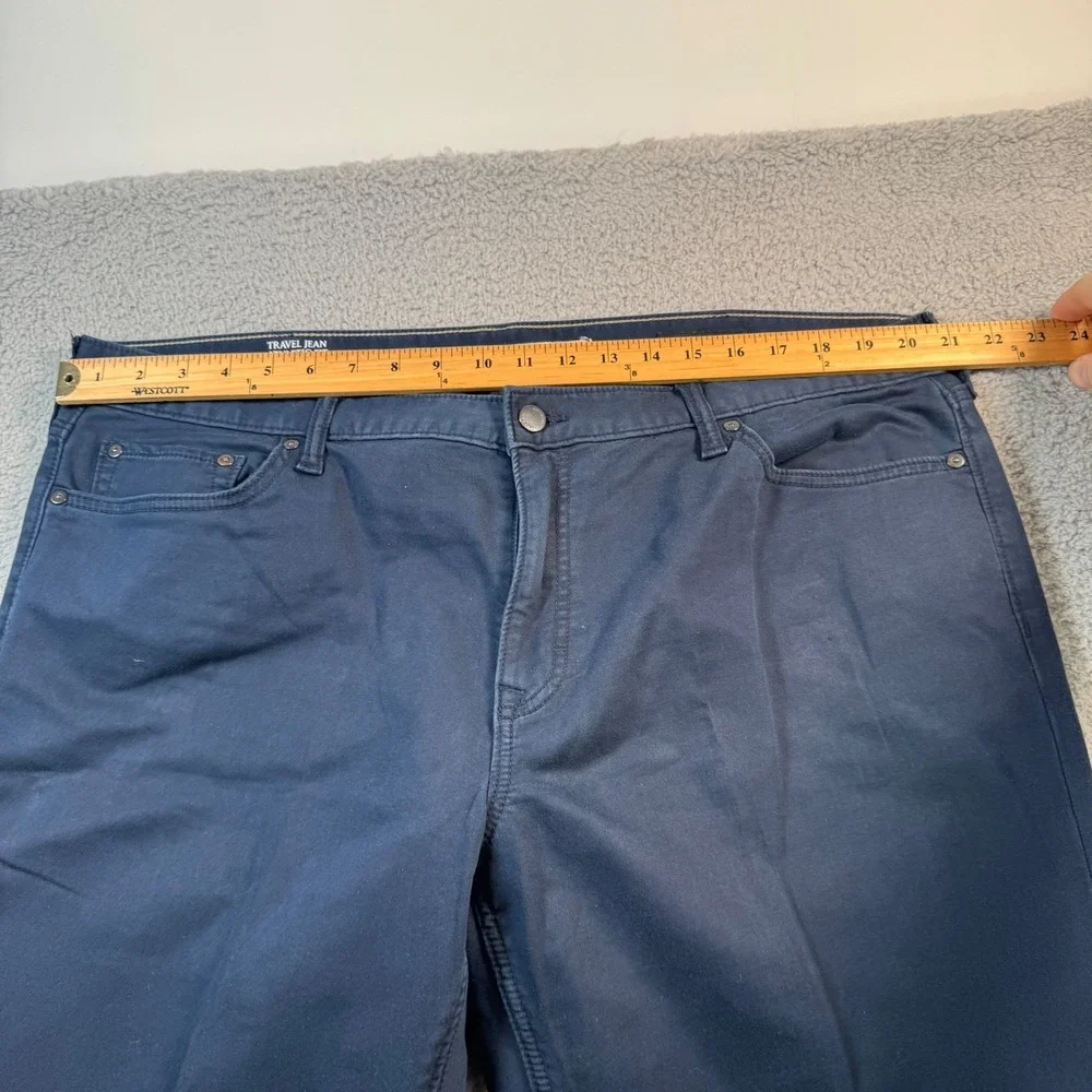 Banana Republic Travel Jean Athletic Fit Navy Blue Mens‎ 42x30 Stretch Pants